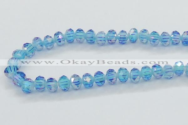 CLG41 14 inches 8*10mm faceted rondelle handmade lampwork beads