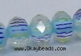 CLG44 13 inches 9*12mm faceted rondelle handmade lampwork beads