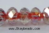 CLG47 13 inches 9*12mm faceted rondelle handmade lampwork beads