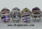 CLG49 13 inches 9*12mm faceted rondelle handmade lampwork beads