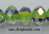 CLG50 13 inches 9*12mm faceted rondelle handmade lampwork beads