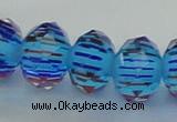 CLG51 13 inches 9*12mm faceted rondelle handmade lampwork beads