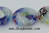 CLG518 16 inches 16mm flat round lampwork glass beads wholesale