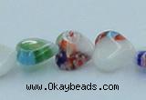 CLG524 16 inches 10*10mm heart lampwork glass beads wholesale