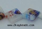 CLG529 16 inches 10*10mm diamond lampwork glass beads wholesale