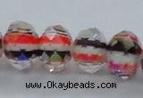 CLG55 13 inches 9*12mm faceted rondelle handmade lampwork beads