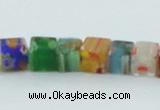 CLG566 16 inches 6*6mm cube lampwork glass beads wholesale