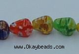 CLG572 16 inches 8*11mm teardrop lampwork glass beads wholesale