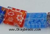 CLG585 16 inches 10*12mm rectangle lampwork glass beads wholesale