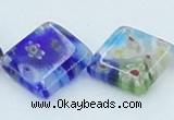 CLG586 16 inches 14*14mm diamond lampwork glass beads wholesale