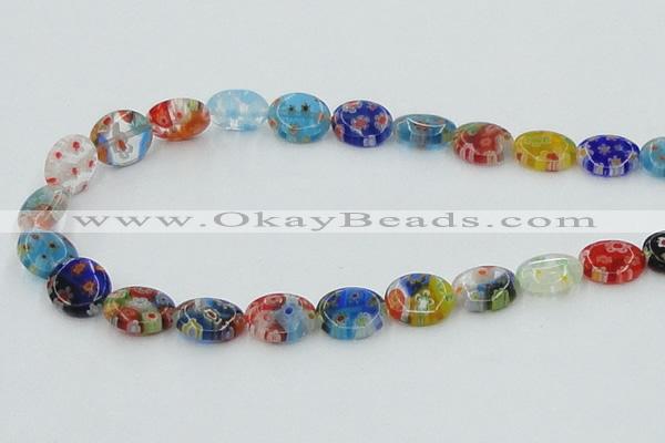 CLG589 16 inches 10*12mm oval lampwork glass beads wholesale