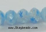 CLG59 15 inches 8*10mm faceted rondelle handmade lampwork beads