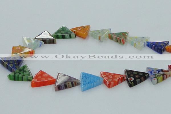 CLG594 16 inches 20*20mm triangle lampwork glass beads wholesale