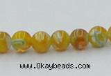 CLG601 16 inches 6mm round lampwork glass beads wholesale