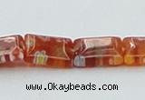 CLG618 5PCS 16 inches 8*10mm rectangle lampwork glass beads wholesale