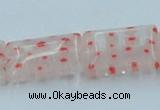 CLG619 5PCS 16 inches 10*14mm rectangle lampwork glass beads wholesale