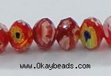 CLG63 15 inches 8*10mm faceted rondelle handmade lampwork beads