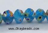 CLG65 15 inches 8*10mm faceted rondelle handmade lampwork beads