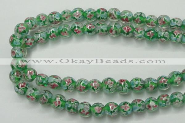 CLG757 15.5 inches 10mm round lampwork glass beads wholesale