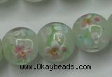 CLG764 15 inches 12mm round lampwork glass beads wholesale