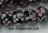 CLG766 14.5 inches 8*12mm rondelle lampwork glass beads wholesale