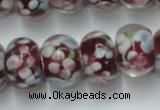 CLG767 14.5 inches 8*12mm rondelle lampwork glass beads wholesale