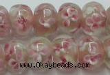 CLG771 14.5 inches 8*12mm rondelle lampwork glass beads wholesale