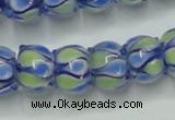 CLG781 14 inches 8*12mm rondelle lampwork glass beads wholesale