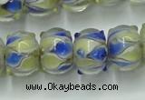 CLG782 14 inches 8*12mm rondelle lampwork glass beads wholesale