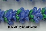 CLG792 15.5 inches 11*13mm rose lampwork glass beads wholesale