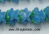 CLG794 15.5 inches 11*13mm rose lampwork glass beads wholesale