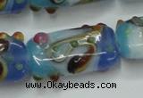 CLG805 15 inches 14*24mm rectangle lampwork glass beads wholesale