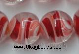 CLG852 15.5 inches 18mm round lampwork glass beads wholesale