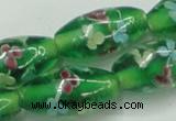 CLG873 15.5 inches 10*20mm rice lampwork glass beads wholesale