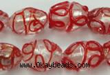 CLG880 2PCS 16 inches 12*18mm oval lampwork glass beads wholesale