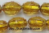 CLG882 2PCS 16 inches 12*18mm oval lampwork glass beads wholesale