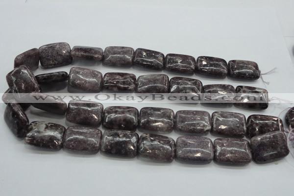 CLI07 15.5 inches 18*25mm rectangle natural lilac jasper beads wholesale