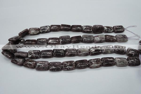 CLI14 15.5 inches 13*18mm rectangle lilac jasper beads wholesale