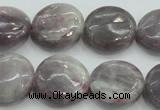 CLI56 15.5 inches 20mm flat round natural lilac jasper beads wholesale