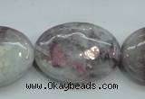 CLI59 15.5 inches 22*30mm oval natural lilac jasper beads wholesale