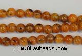 CLJ211 15.5 inches 6mm round dyed sesame jasper beads wholesale