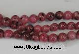 CLJ212 15.5 inches 6mm round dyed sesame jasper beads wholesale