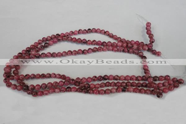 CLJ212 15.5 inches 6mm round dyed sesame jasper beads wholesale