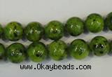 CLJ230 15.5 inches 10mm round dyed sesame jasper beads wholesale