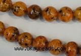 CLJ231 15.5 inches 10mm round dyed sesame jasper beads wholesale