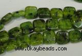 CLJ251 15.5 inches 8*8mm square dyed sesame jasper beads wholesale