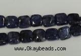 CLJ255 15.5 inches 8*8mm square dyed sesame jasper beads wholesale