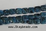 CLJ256 15.5 inches 8*8mm square dyed sesame jasper beads wholesale