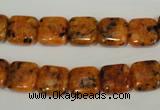 CLJ261 15.5 inches 10*10mm square dyed sesame jasper beads wholesale