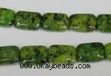 CLJ280 15.5 inches 10*14mm rectangle dyed sesame jasper beads wholesale